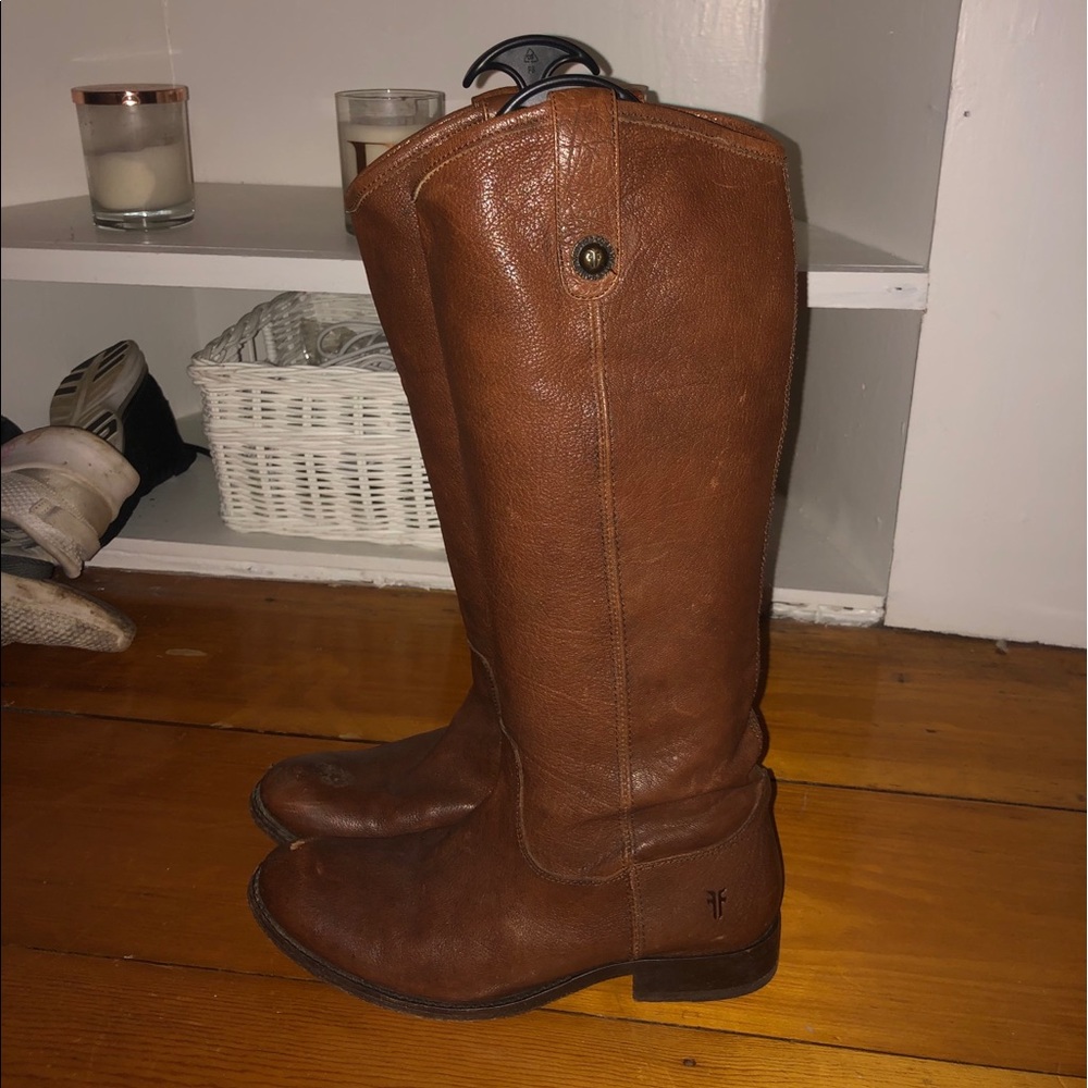 brown riding boots